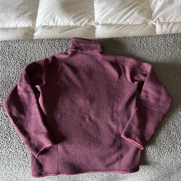Patagonia Woman M Maroon Purple 1/4 Zip Better Sweater - Picture 3 of 8